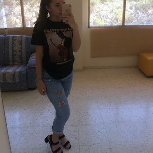 Ann Taylor Loft distressed boyfriend crops.